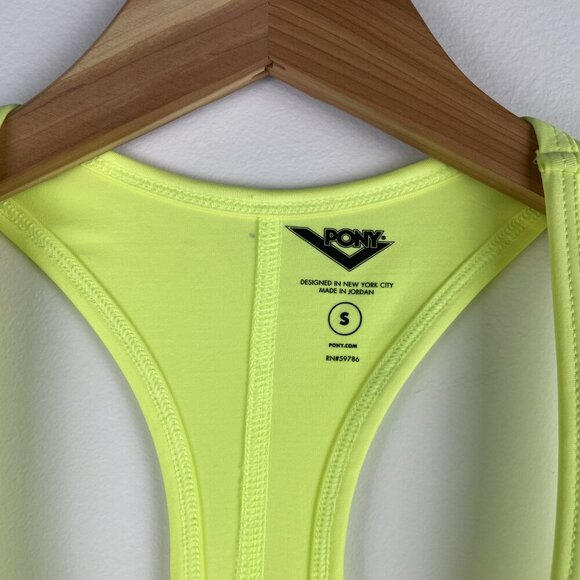 Women’s Pony Workout Neon Yellow Tank - Like New - Size Small - Picture 5 of 7